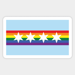 City of Chicago Flag for Gay Pride Magnet